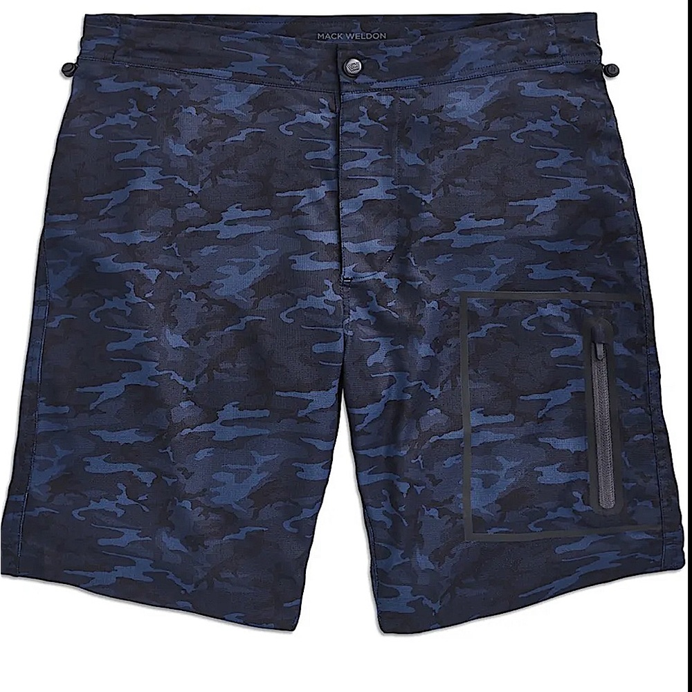 Mack Weldon blue Camo Swim Board Short